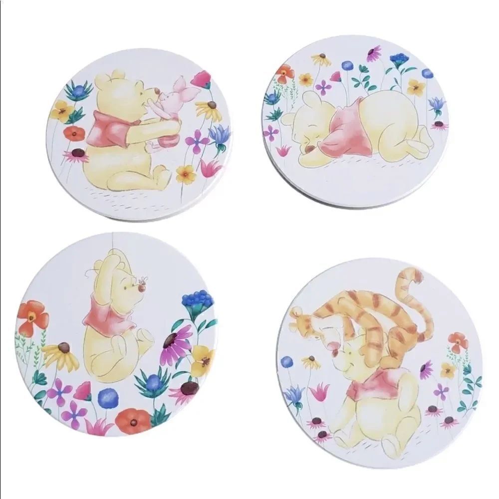 Set of 4 Ceramic Disney Winnie The Pooh Coasters - Picture 4 of 4